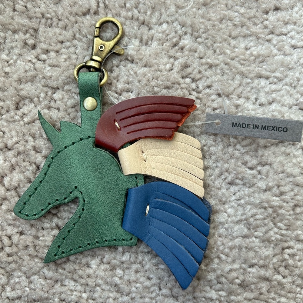 Portland Leather Goods Unicorn keychain